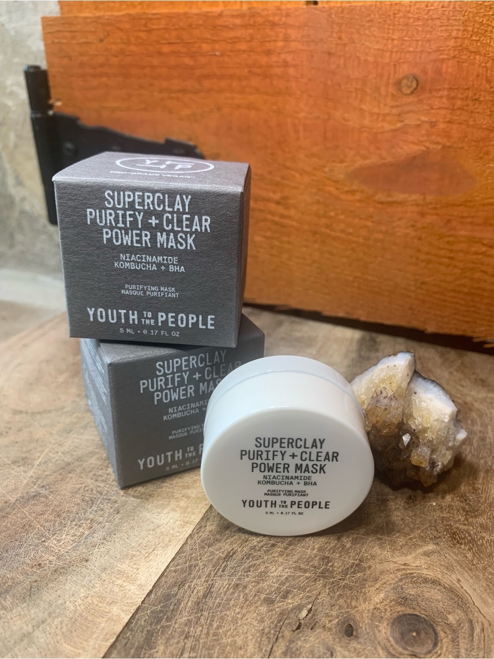 Youth to the People- total of 2 Superclay purify & clear power mask Niacinamide